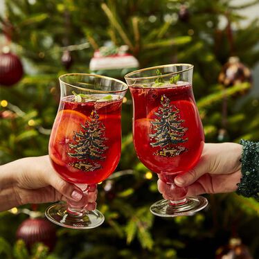 Christmas Tree Tulip Glasses Set of 4